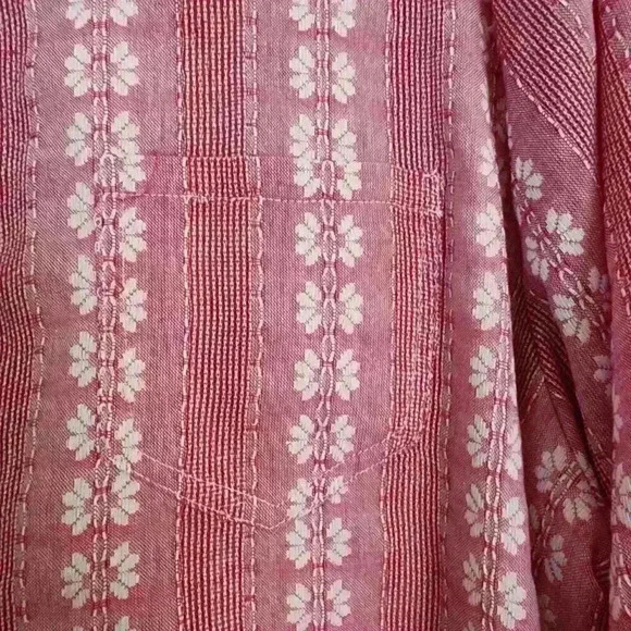 Allison Daley Women's Plus Pink 3/4 Sleeve Light Button Down 1X Fall Western - Picture 9 of 11